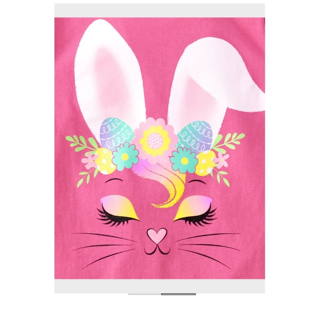 NWT The Children's Place Pink Bunny Face Tee